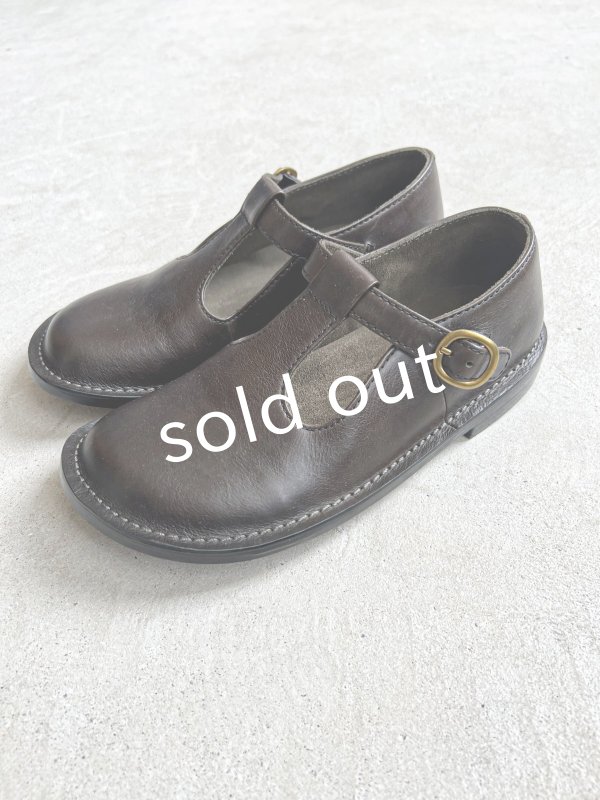 画像5: Diu/本革 Tストラップシューズ・黒【L】 (5)