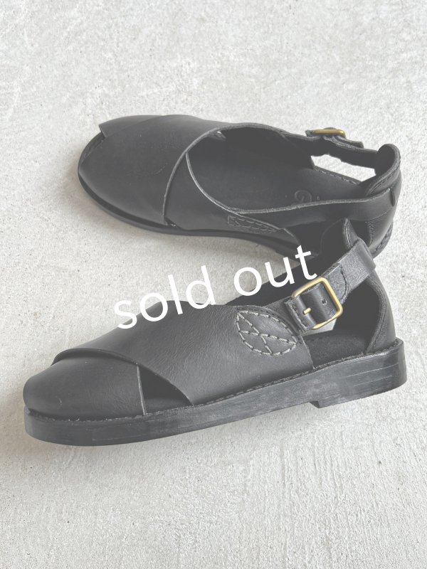 画像5: 【30%OFF SALE】Diu／本革ロリエサンダル・黒【Ｌ】 (5)