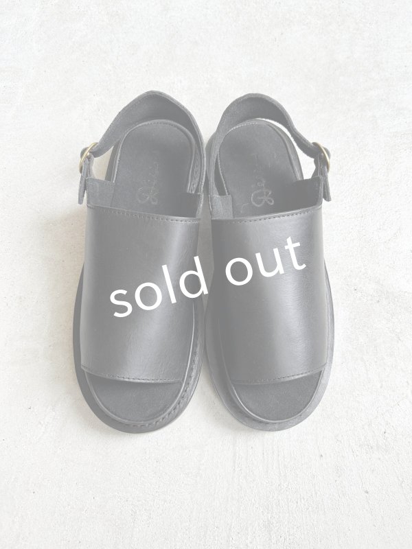 画像3: 【30%OFF SALE】Diu／本革メレーズサンダル・黒【Ｌ】 (3)