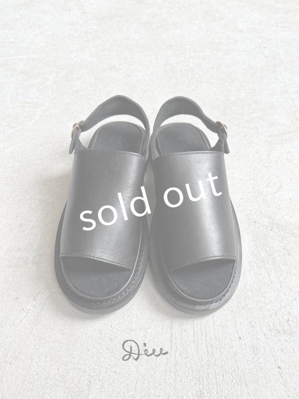 画像8: 【30%OFF SALE】Diu／本革メレーズサンダル・黒【Ｌ】 (8)