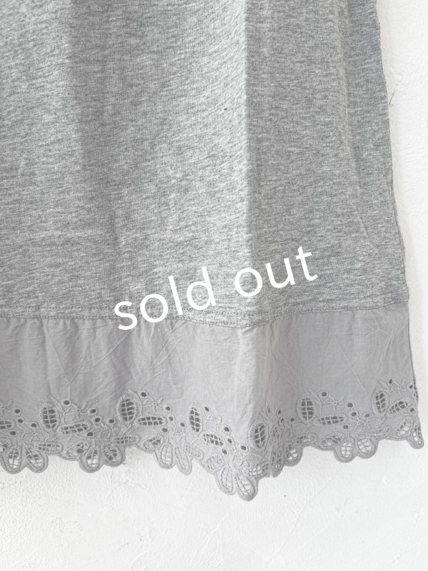 画像3: Dgy／裾レースタンクトップ・杢グレー (3)