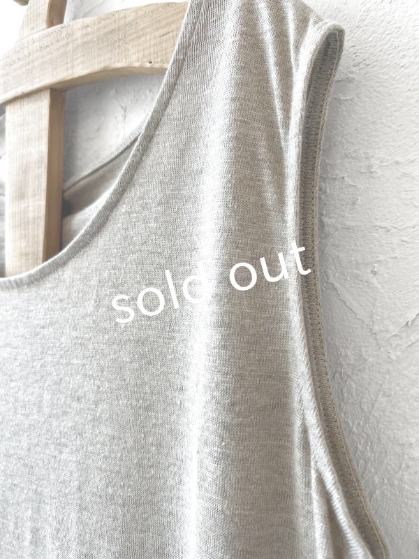 画像4: リネンタンクトップワンピース・ベージュ (4)