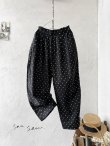画像1: seasew.／502 ドット6タックパンツ・黒 (1)