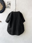 画像5: seasew.／306 フレンチリネン半袖ブラウス・黒 (5)