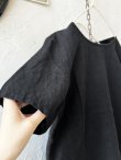画像3: seasew.／306 フレンチリネン半袖ブラウス・黒 (3)