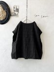 画像1: seasew.／301 ドットジャガードプルオーバー・黒 (1)