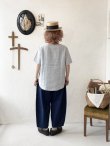 画像12: seasew.／306 フレンチリネン半袖ブラウス・黒 (12)