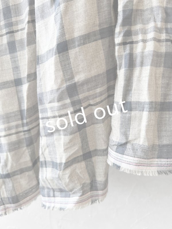 画像10: MARCHE' DE SOEUR／大きなラッフル襟のチュニック・先染チェックにミルク襟 (10)