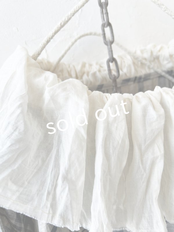 画像5: MARCHE' DE SOEUR／大きなラッフル襟のチュニック・先染チェックにミルク襟 (5)