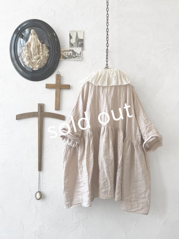 画像6: MARCHE' DE SOEUR／大きなラッフル襟のチュニック・シェルピンクにミルク襟 (6)