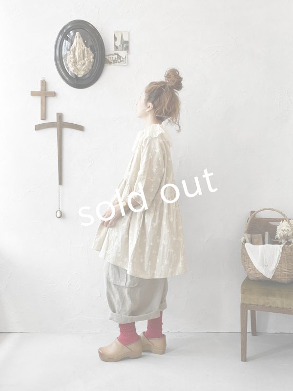 画像14: MARCHE' DE SOEUR／大きなラッフル襟のチュニック・木の実ししゅうにミルク襟 (14)