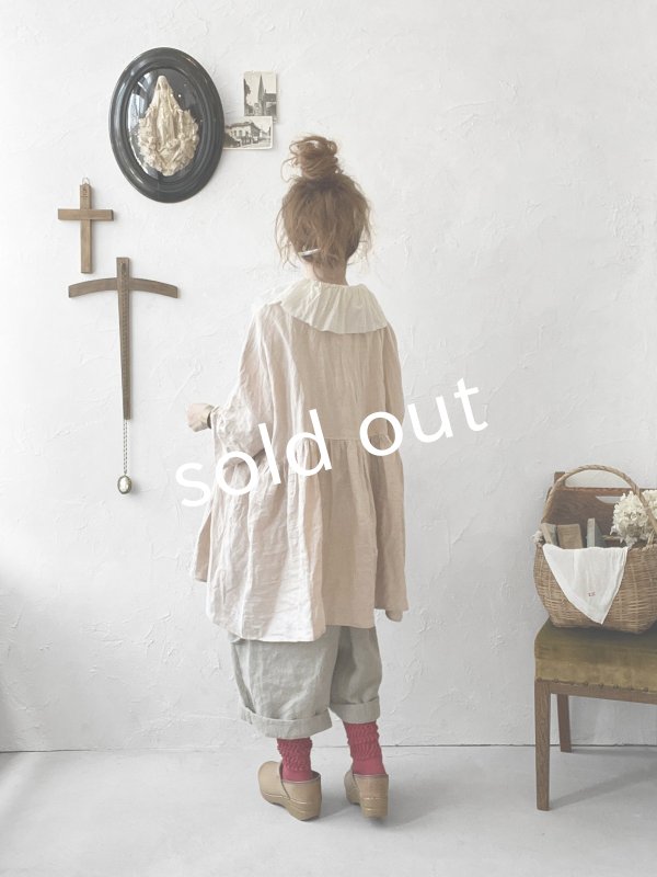 画像9: MARCHE' DE SOEUR／大きなラッフル襟のチュニック・シェルピンクにミルク襟 (9)