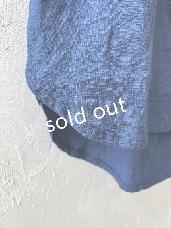 画像4: Libera&Capricciosa／フードリネンタンクトップ・インクブルー (4)