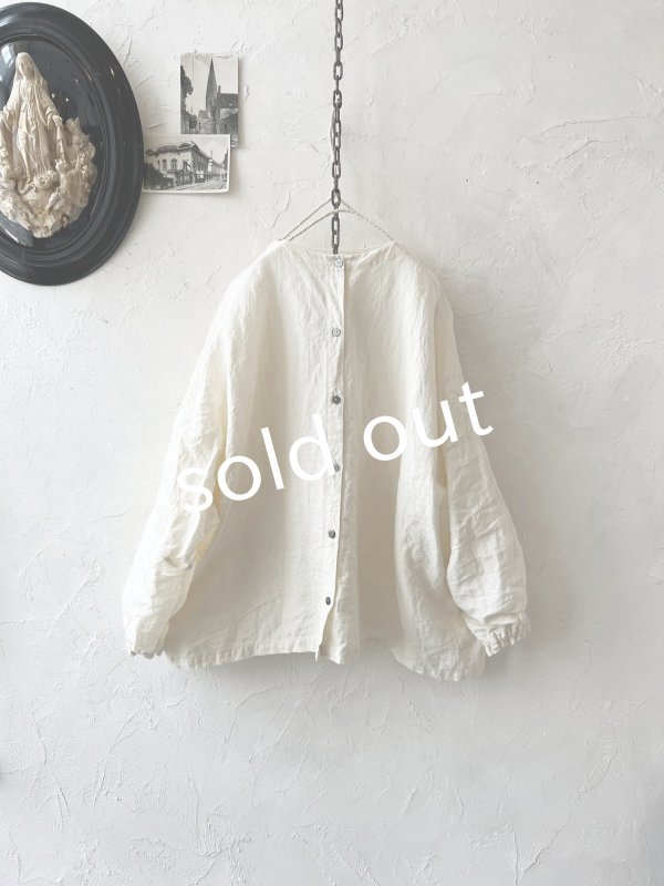 画像2: Libera&Capricciosa／２wayリネンブラウス・オフ (2)