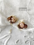 画像2: toromeco／”tsubuto” スフレスパンコールのイヤリング ・ピンクブラウン (2)