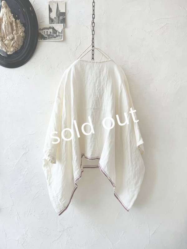 画像6: Libera&Capricciosa／赤耳リネンブラウス・オフ (6)