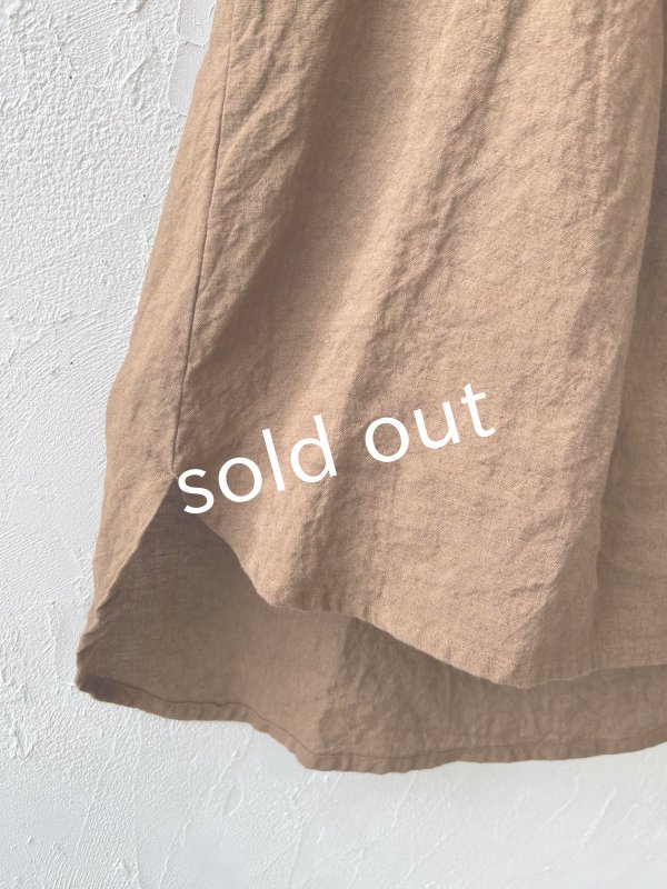 画像4: Libera&Capricciosa／フードリネンタンクトップ・ブラウン (4)