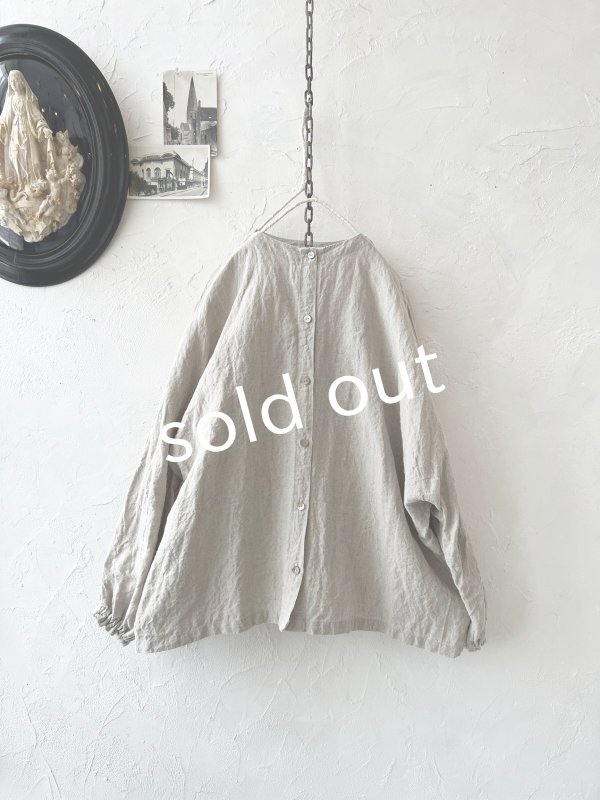 画像2: Libera&Capricciosa／２wayリネンブラウス・フラックス (2)