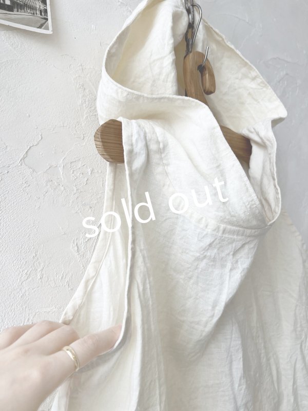 画像4: Libera&Capricciosa／フードリネンタンクトップ・オフ (4)