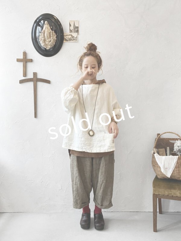 画像10: Libera&Capricciosa／フードリネンタンクトップ・黒 (10)