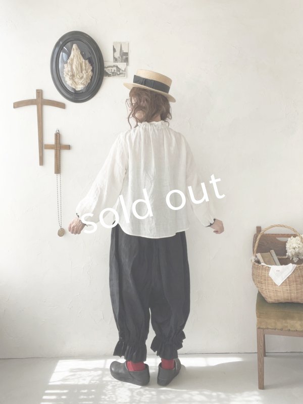 画像11: nous rendent heureux/襟ぐり配色リボンブラウス・オフ (11)