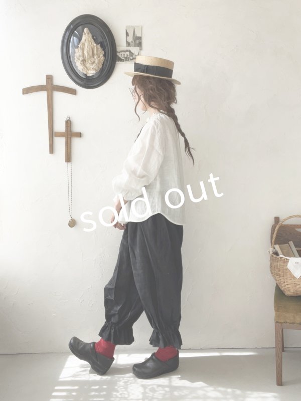 画像10: nous rendent heureux/襟ぐり配色リボンブラウス・オフ (10)