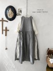 画像1: nous rendent heureux/サイドリボンタブリエドレス・シャンブレー (1)