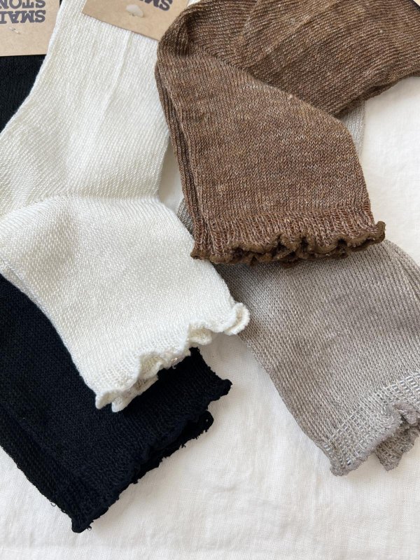 画像2: SMALL STONE／リネンサンダルソックス (2)