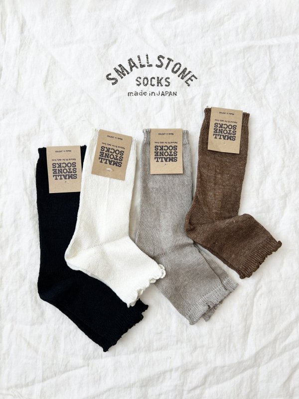 画像1: SMALL STONE／リネンサンダルソックス (1)