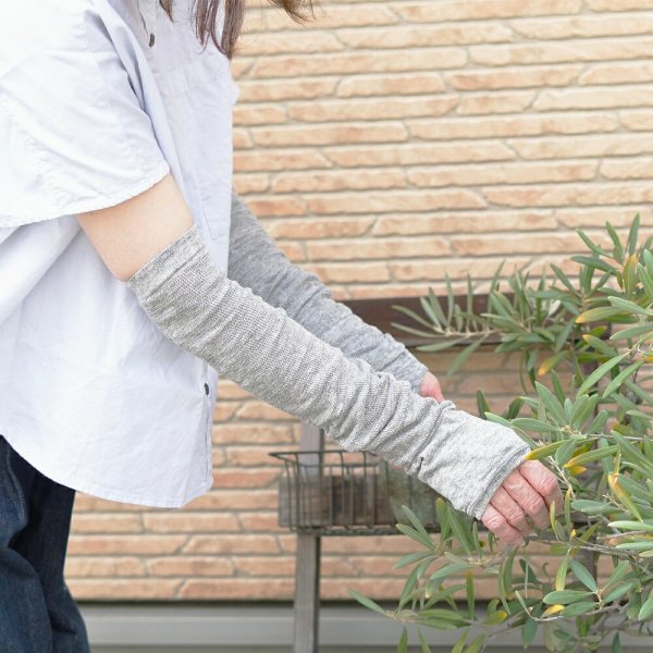 画像4: Branch m'／さらっとリネンアームカバー (4)