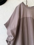 画像3: SO／切り替えコクーンチュニック・グレージュ (3)