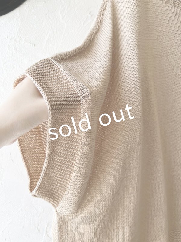画像4: SO/サマーニットドロップベスト・ベージュ (4)