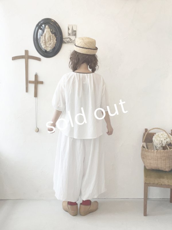 画像9: SO／二枚仕立てのバルーンパンツ・オフ (9)