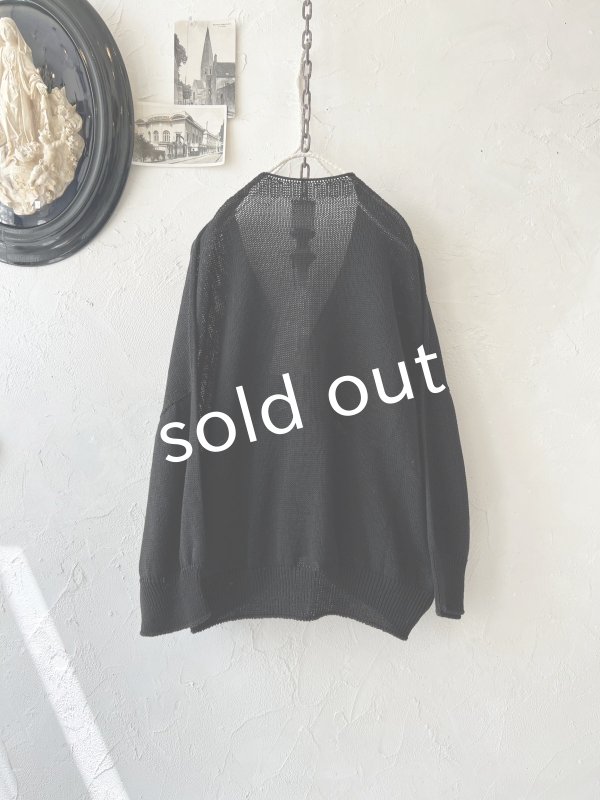 画像4: SO/サマーニットカーディガン・ブラック (4)