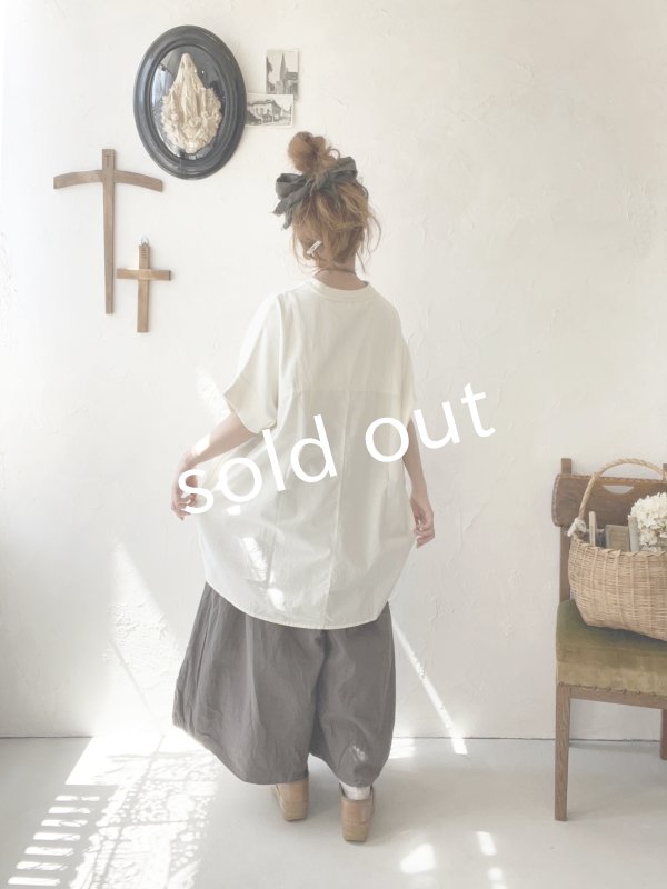 画像7: SO/二枚仕立てのバルーンパンツ・グレージュ (7)