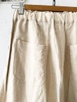 画像8: seasew.／518 リネンキャンバスワイドパンツ・ベージュ (8)