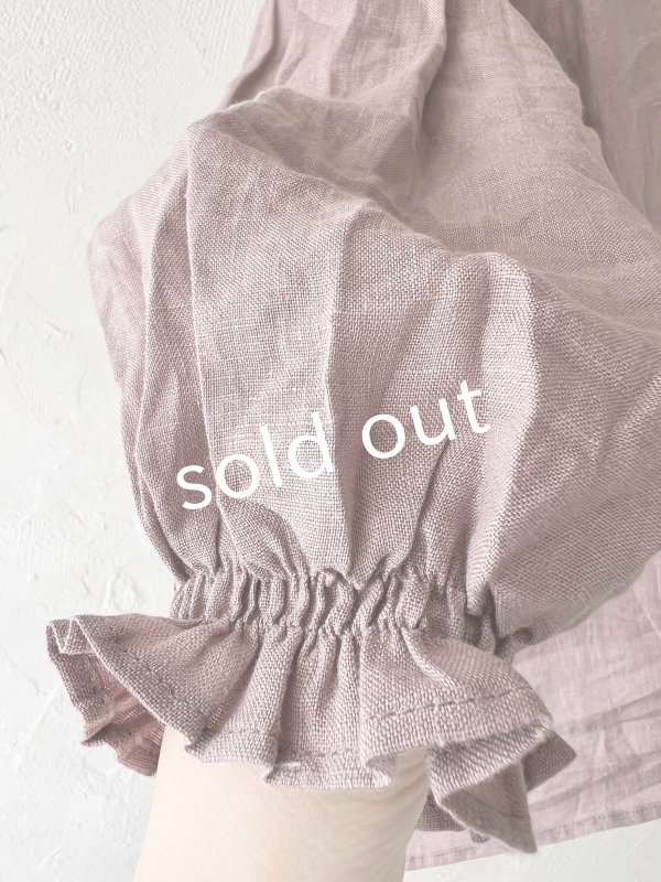 画像3: nous rendent heureux/フレンチリネンブラウス・モーヴピンク (3)