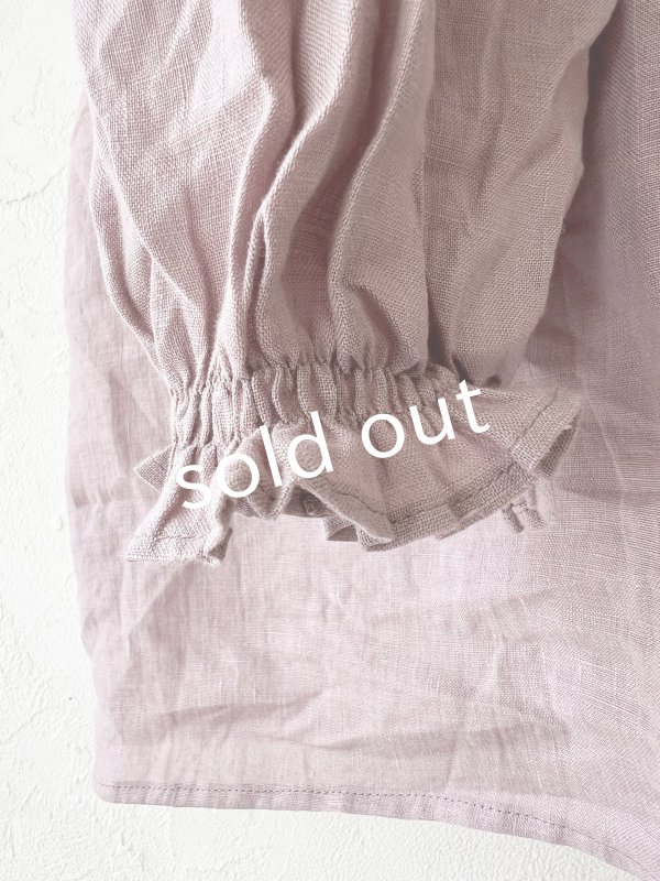 画像2: nous rendent heureux/フレンチリネンブラウス・モーヴピンク (2)
