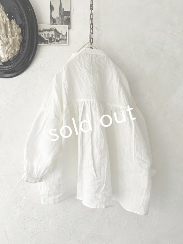画像8: nous rendent heureux/フレンチリネンブラウス・オフ (8)