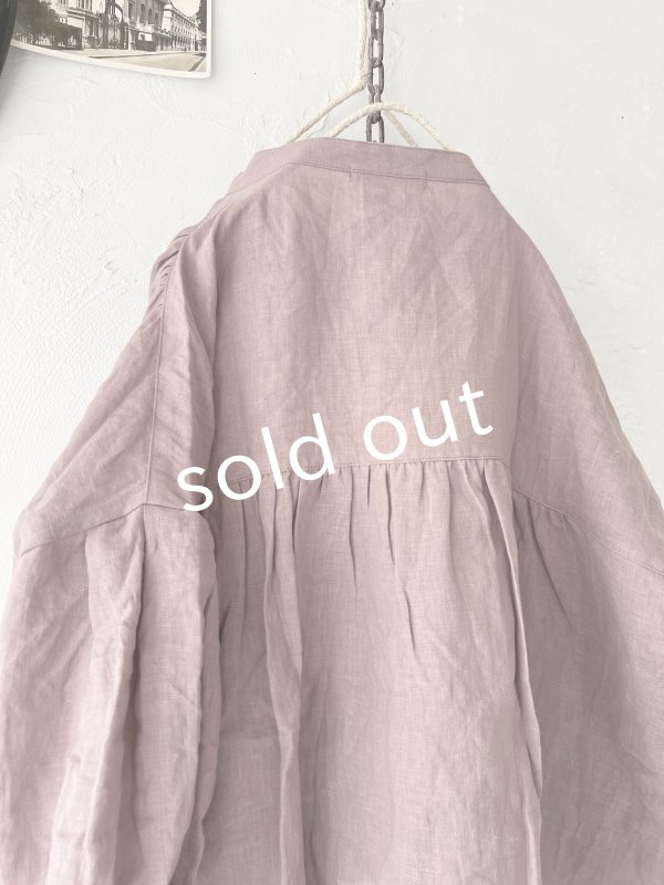 画像5: nous rendent heureux/フレンチリネンブラウス・モーヴピンク (5)