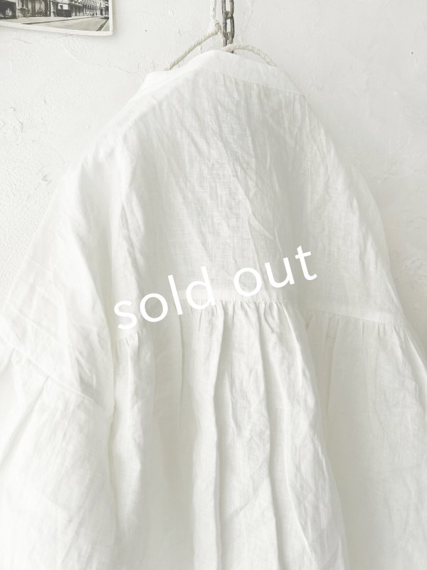 画像9: nous rendent heureux/フレンチリネンブラウス・オフ (9)