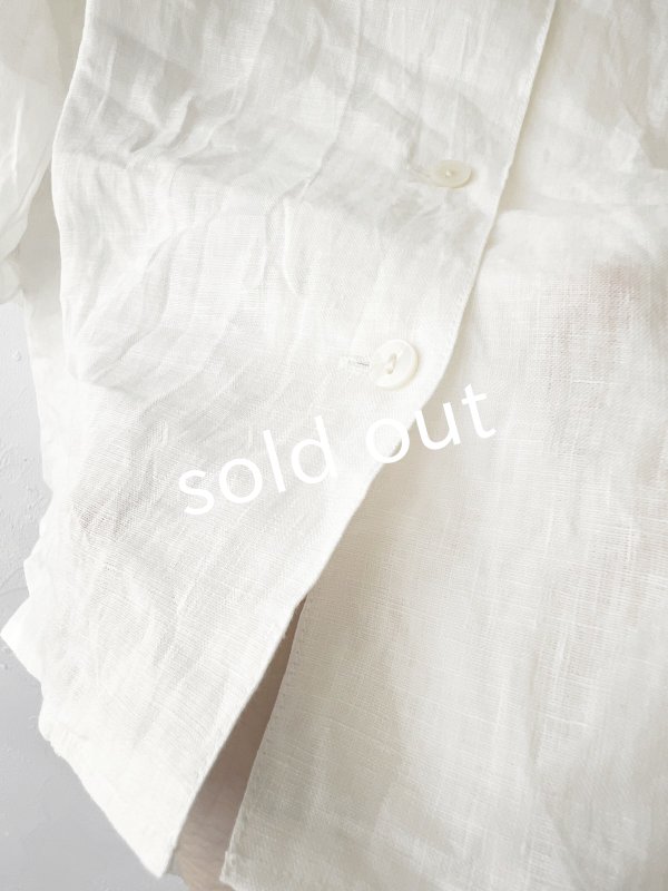 画像7: nous rendent heureux/フレンチリネンブラウス・オフ (7)