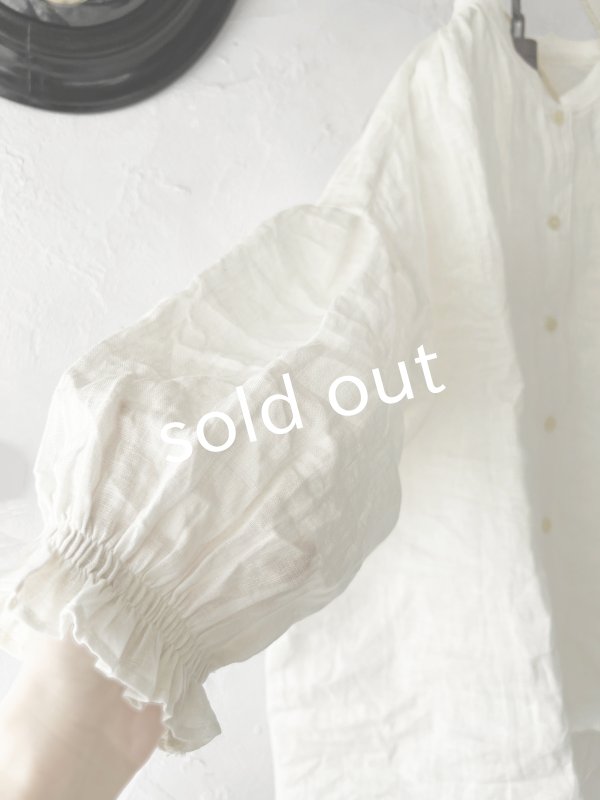 画像3: nous rendent heureux/フレンチリネンブラウス・オフ (3)