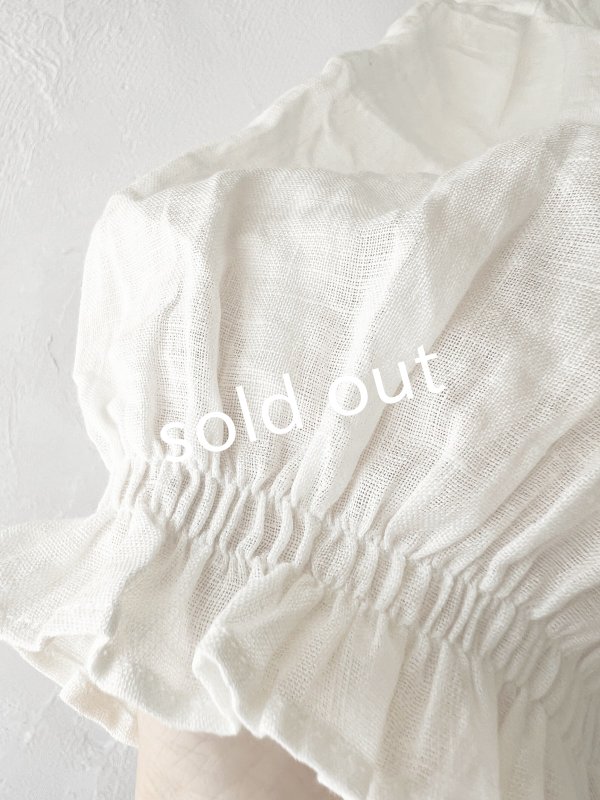 画像5: nous rendent heureux/フレンチリネンブラウス・オフ (5)