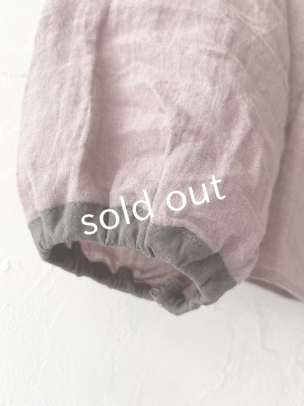 画像4: nous rendent heureux/襟ぐり配色リボンブラウス・モーヴピンク (4)