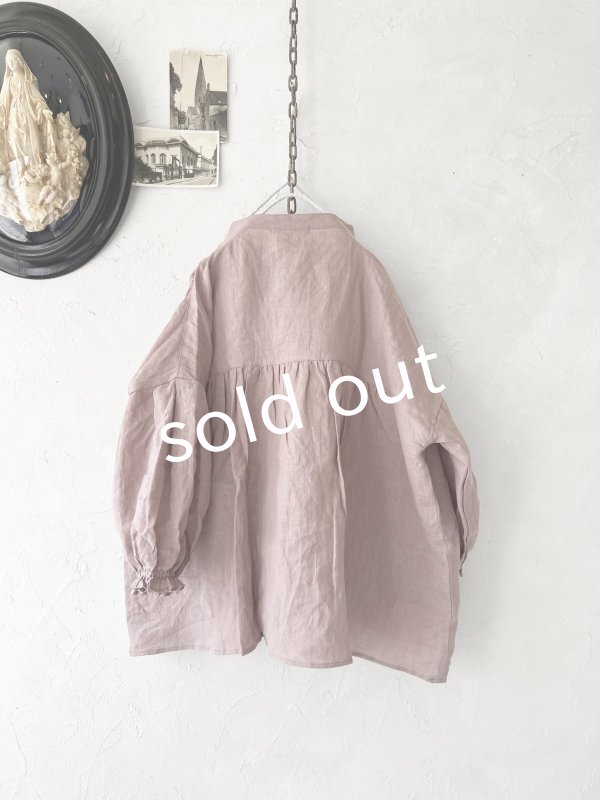 画像4: nous rendent heureux/フレンチリネンブラウス・モーヴピンク (4)