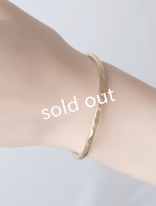 画像6: sorelle/真鍮のバングル・3mm【槌目】 (6)