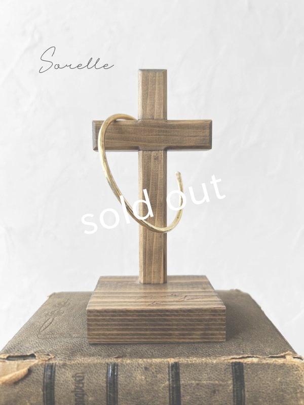 画像2: sorelle/真鍮のバングル・3mm【槌目】 (2)