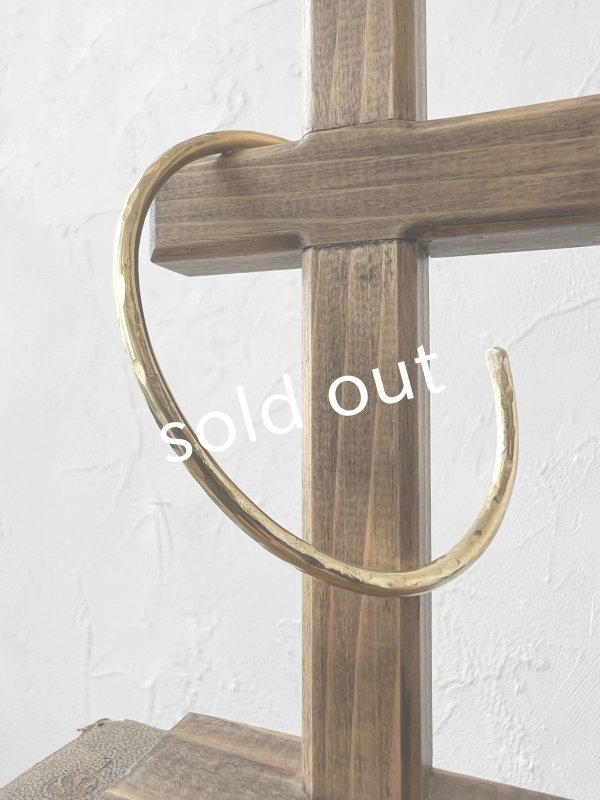 画像4: sorelle/真鍮のバングル・3mm【槌目】 (4)