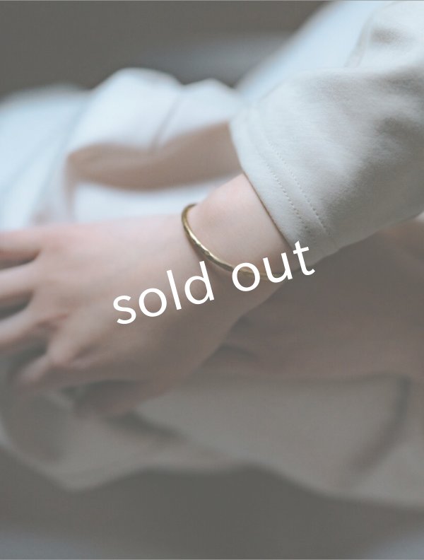 画像1: sorelle/真鍮のバングル・3mm【槌目】 (1)